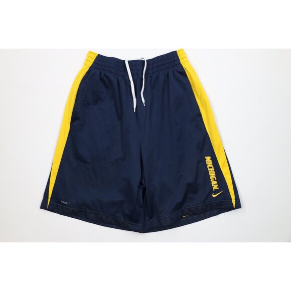 Vintage Nike Mens Small Travis Scott Mini Swoosh University of Michigan Shorts - Picture 1 of 12